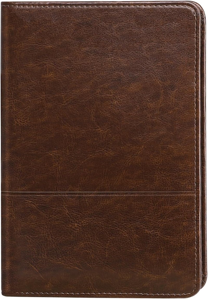 Gorbado Padfolio/Portfolio Binder, Mini Padfolio Portfolio Binder 5 x 8 Legal Writing Pad, A5 Document Organizer Folder for Men Women,Brown. - Image 2